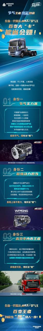 中国重汽全新一代豪沃MAX节气王 百变大“卡”能省会赚！