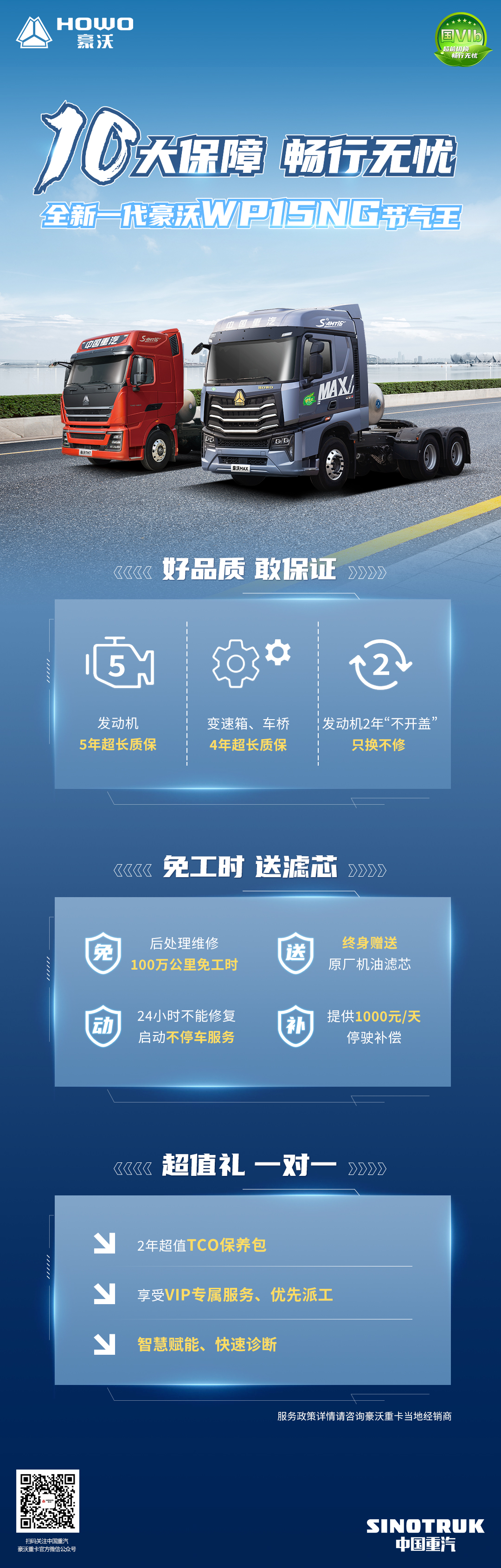 10大保障 畅行无忧 | 中国重汽全新一代豪沃WP15NG节气王
